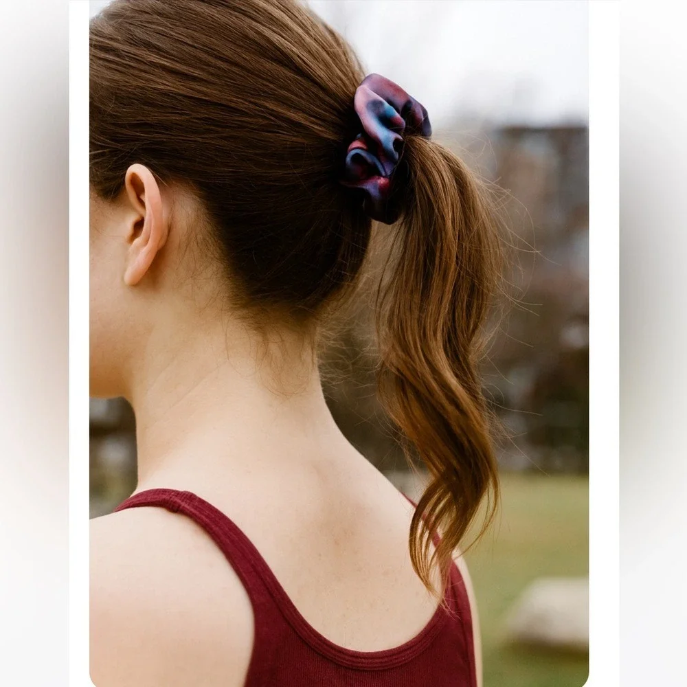 Lululemon Uplifting Scrunchie CBMI Purple Watercolor NWT Hair Accessory